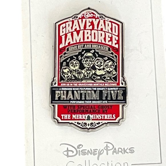 Disney Parks Haunted Mansion Graveyard Jamboree Phantom Five Ghosts Pin - Picture 6 of 7